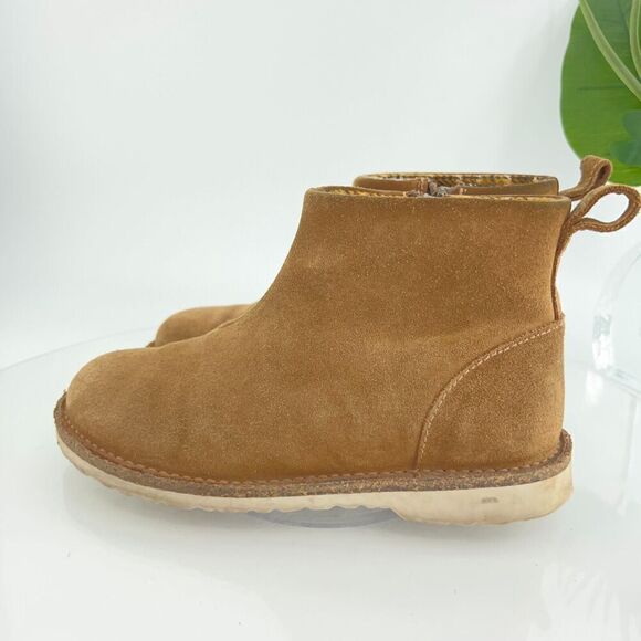 Birkenstock Melrose Ankle Boots Women's Size 37 6 Brown  Suede Leather Side Zip - Picture 6 of 16